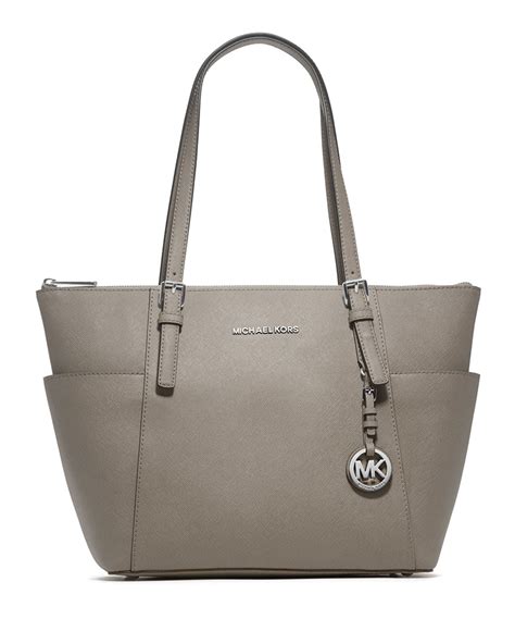 michael kors jet set bag pearl grey|bandolera jet set Michael Kors.